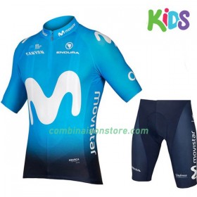 Combinaison Cycliste + Cuissard 2018 Movistar Team Enfant N001